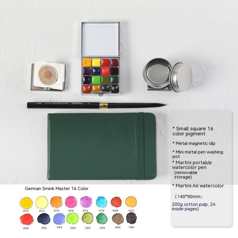 Mini Travel Watercolor Set – Portable Sketch Painting Case