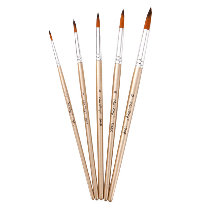 5-Piece Watercolor & Oil Brush Set – Multifunctional Nylon Art Brushes