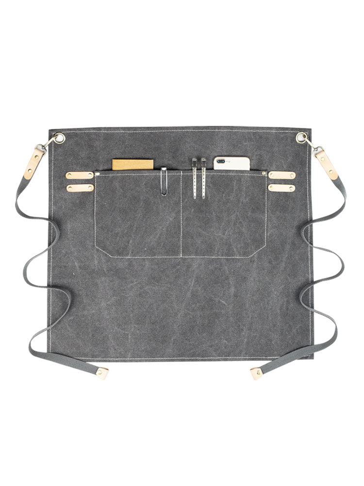 Canvas Half Drawing Apron Bakery Cafe Work Clothes Can Be Customized