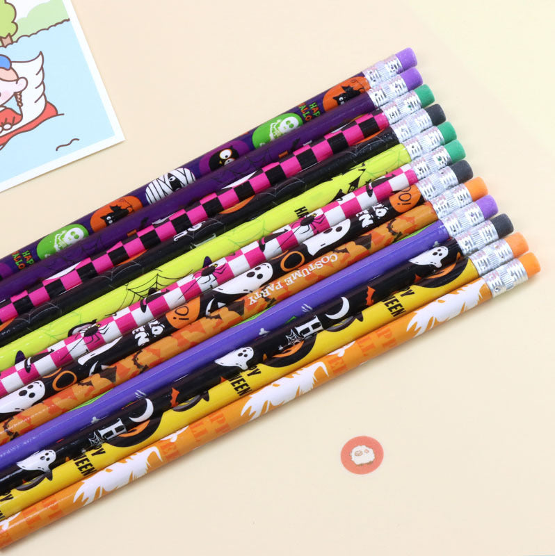 Halloween Pencil Cartoon Pencil With Rubber Head HB