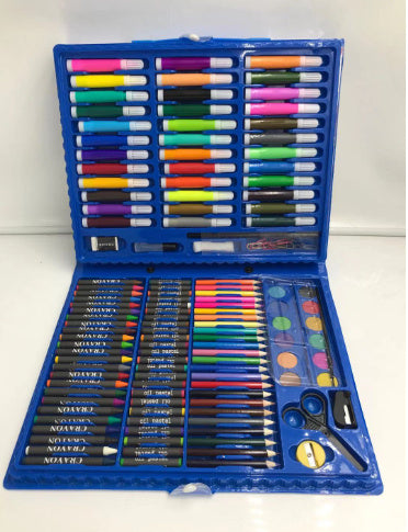 208-Piece Children’s Drawing & Painting Set – Crayons, Brushes, Art Supplies Kit for Kids