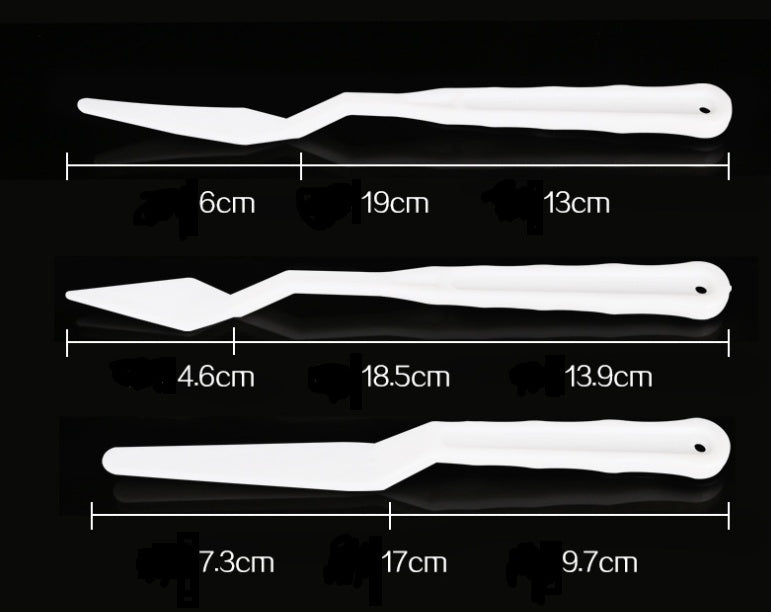 6 gouache art painting palette knives