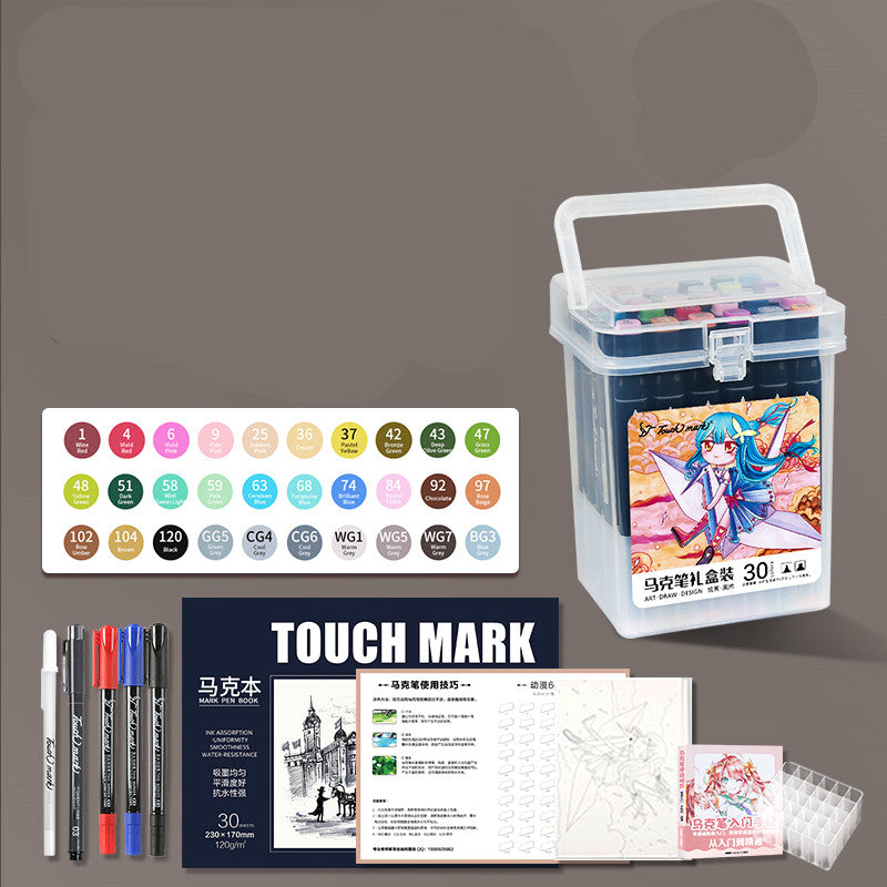 Marker pen set student drawing pen double-headed color pen