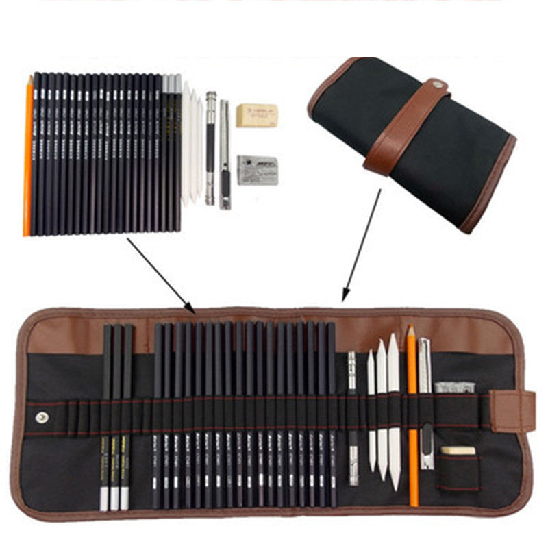 Portable Outdoor Charcoal Pencil Set – Sketching & Drawing Kit for Artists, Students & Travel