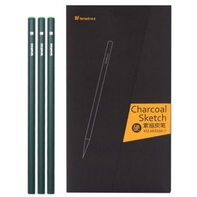 Charcoal Sketch Pencil Set – Soft, Medium & Hard Drawing Pens for Artists
