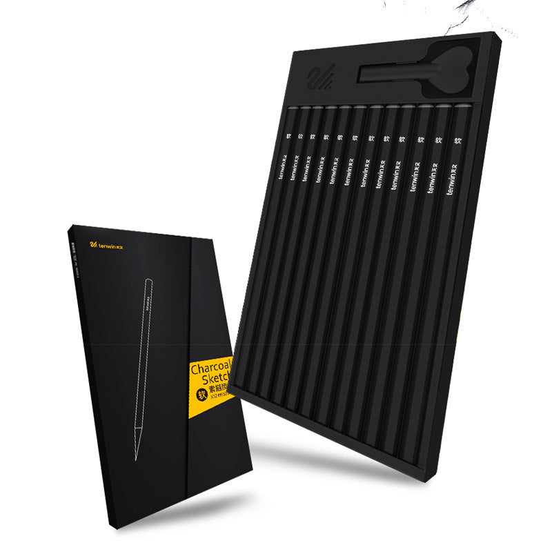 Charcoal Sketch Pencil Set – Soft, Medium & Hard Drawing Pens for Artists