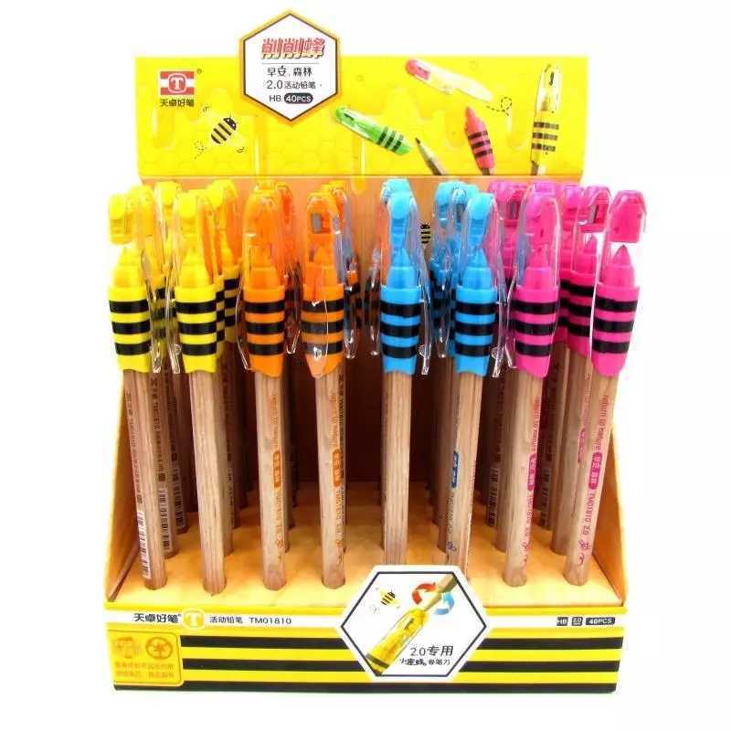 Super Thick Write Constantly HB Free Pencil Sharpener Propelling Pencil