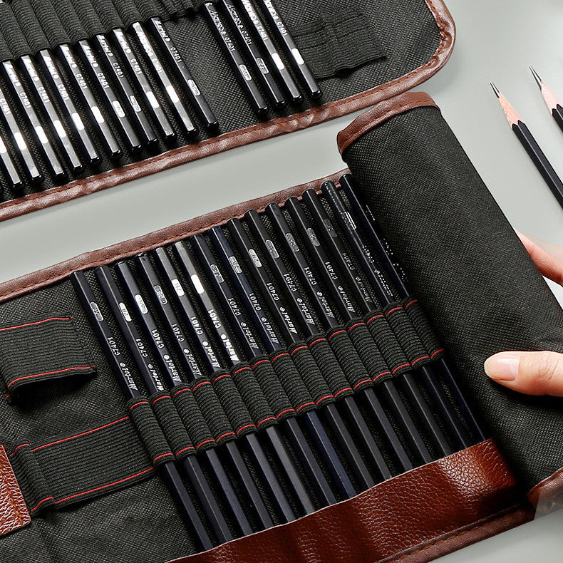 Marley 30-Piece Sketch Pencil Set – Professional Drawing & Shading Tools