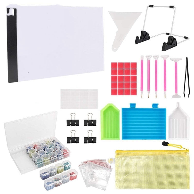 59PCS Diamond Painting A4 LED Light Pad Kit DIY Dimmable Lig