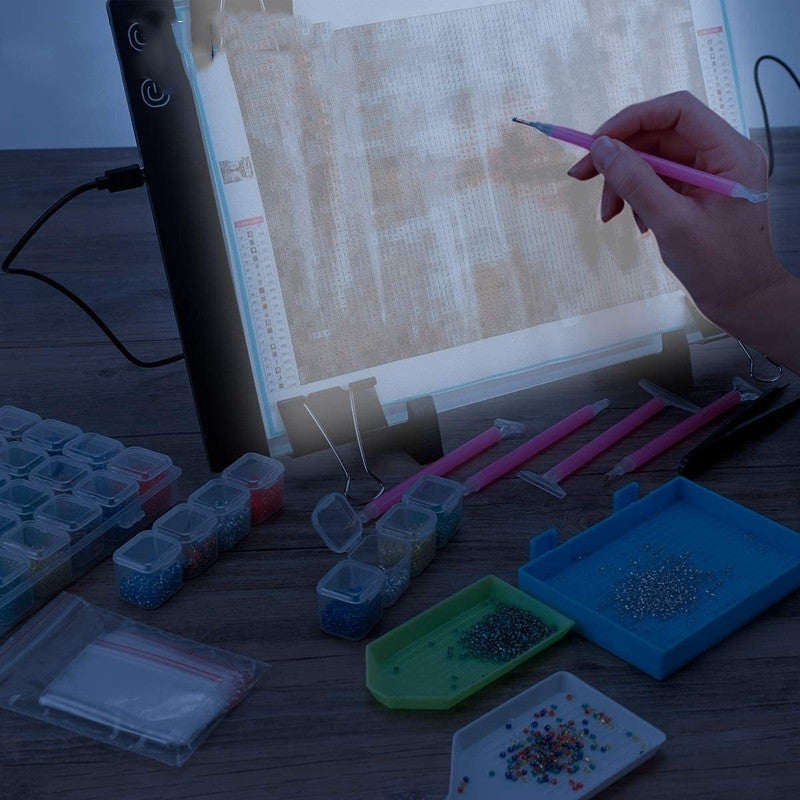 59PCS Diamond Painting A4 LED Light Pad Kit DIY Dimmable Lig