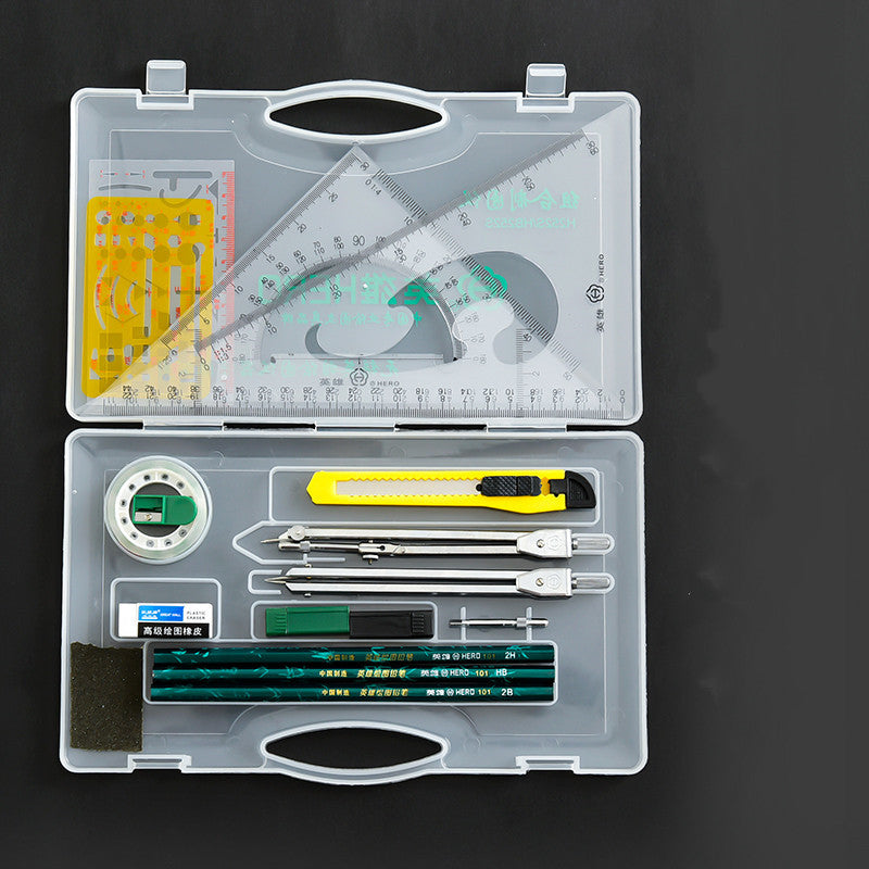 Hero Mechanical Drawing Compass Set Combination Plotter Drawing Tool