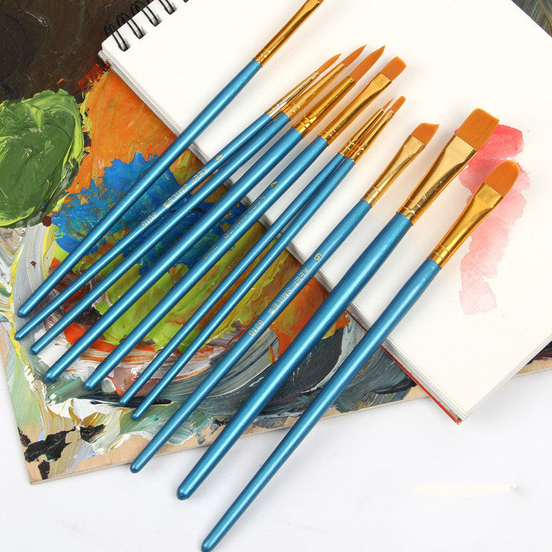 Gouache & Watercolor Brush Set – Round Head Line Pen for Artists