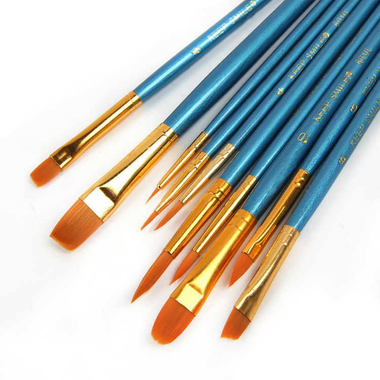 Gouache & Watercolor Brush Set – Round Head Line Pen for Artists