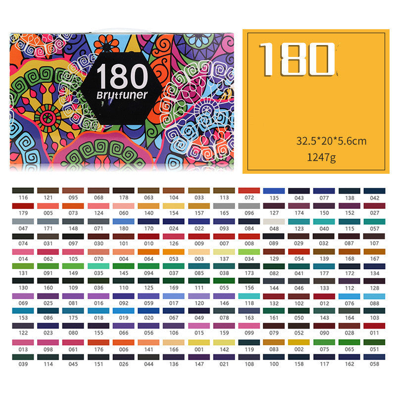 180 Color Lead Colored Pencils 120 Color Water-Soluble Painting Set art Painting Beginners Coloring Pen Hand-Painted