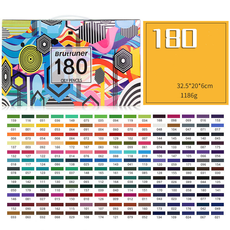 180 Color Lead Colored Pencils 120 Color Water-Soluble Painting Set art Painting Beginners Coloring Pen Hand-Painted