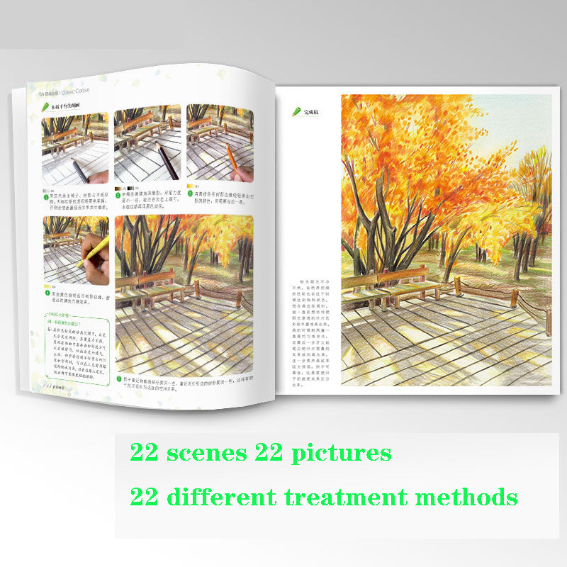 Color Lead Landscape Painting Tutorial Book