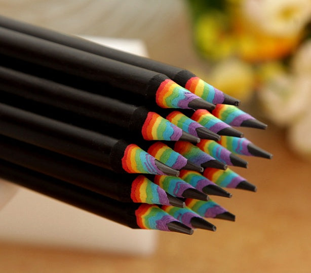 Rainbow HB Eco-Friendly Pencils – Creative Stationery Set