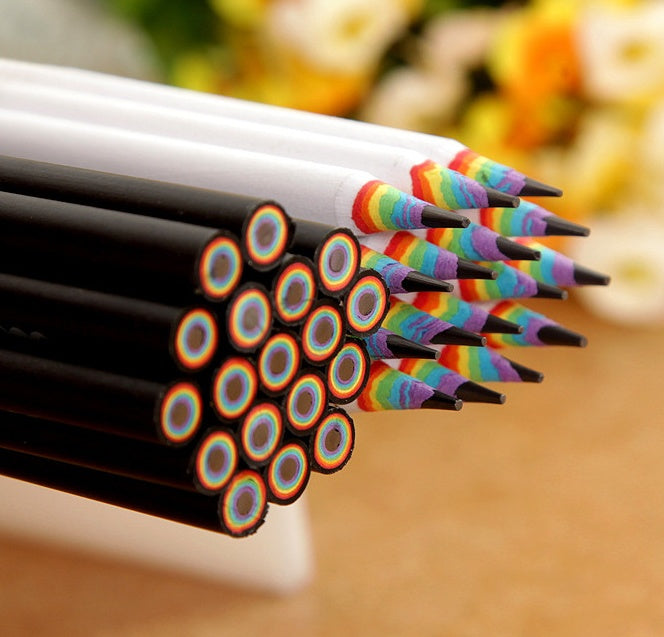 Rainbow HB Eco-Friendly Pencils – Creative Stationery Set