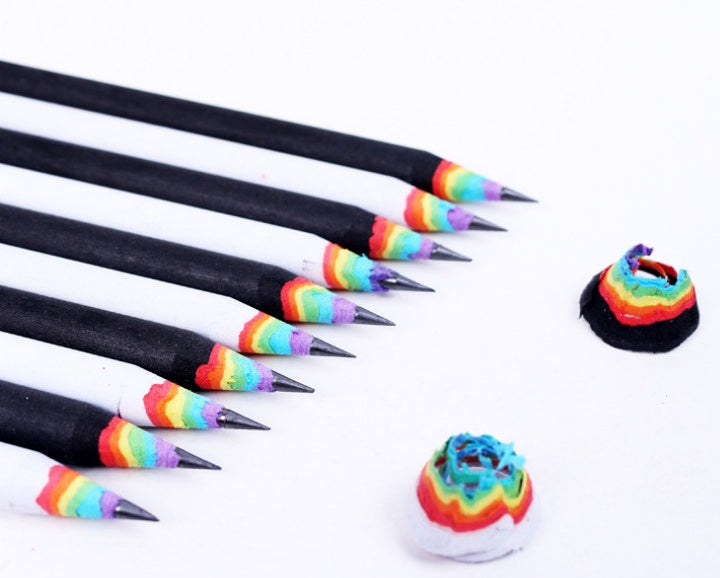 Rainbow HB Eco-Friendly Pencils – Creative Stationery Set
