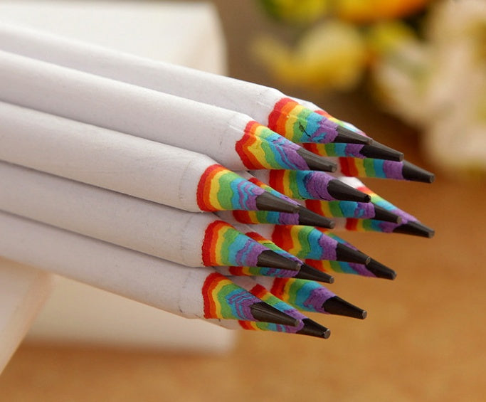 Rainbow HB Eco-Friendly Pencils – Creative Stationery Set