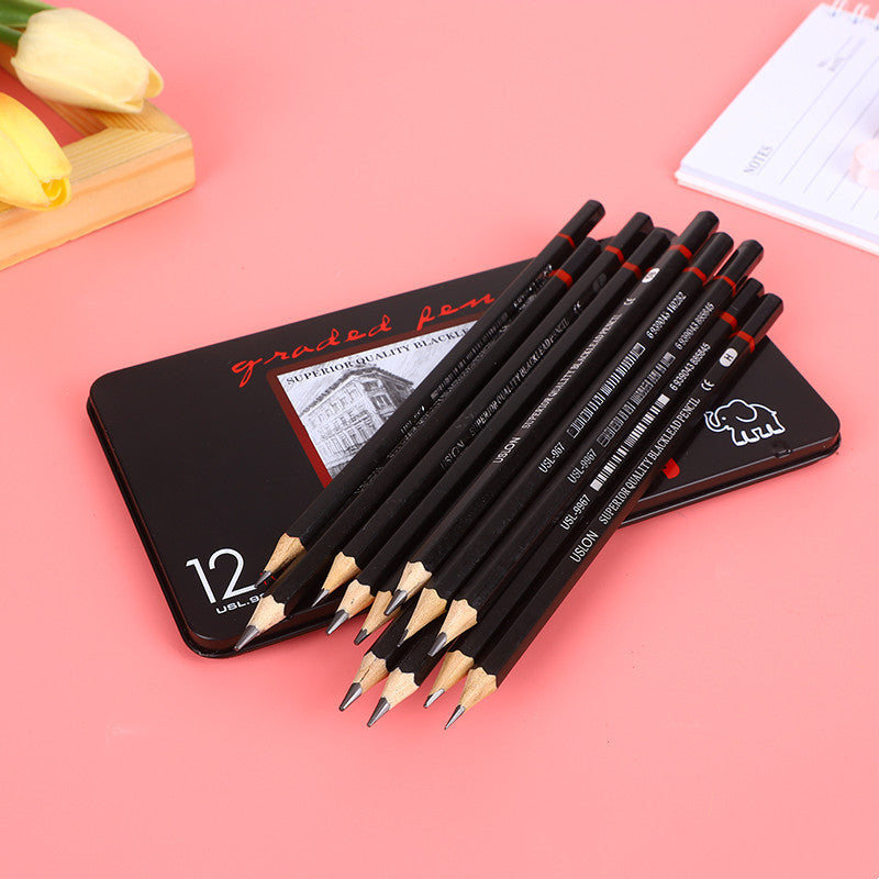 Fashion Personality Sketch Pencil Set – 2H to 8B Drawing Pencils