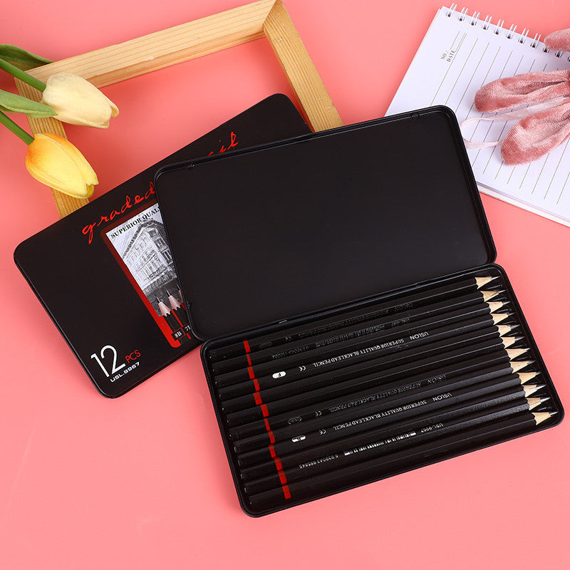 Fashion Personality Sketch Pencil Set – 2H to 8B Drawing Pencils