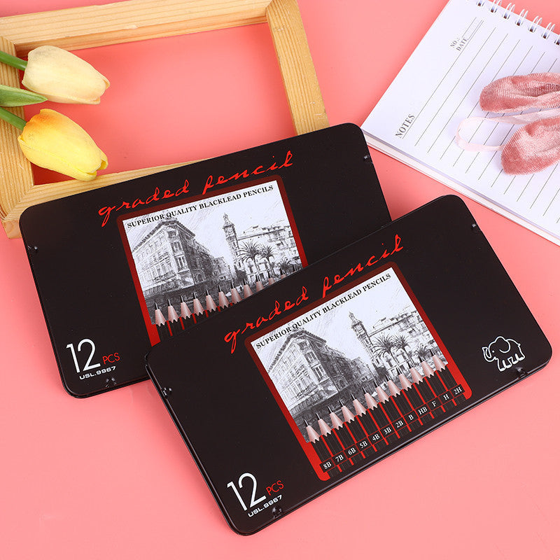 Fashion Personality Sketch Pencil Set – 2H to 8B Drawing Pencils