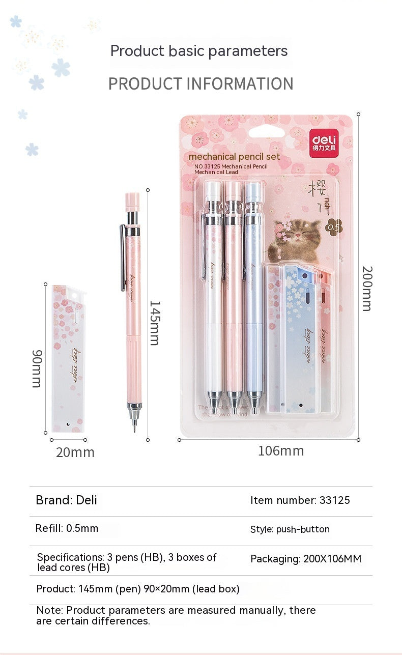 Cartoon Automatic Pencil Set – 0.5mm Fine Point Mechanical Pencils