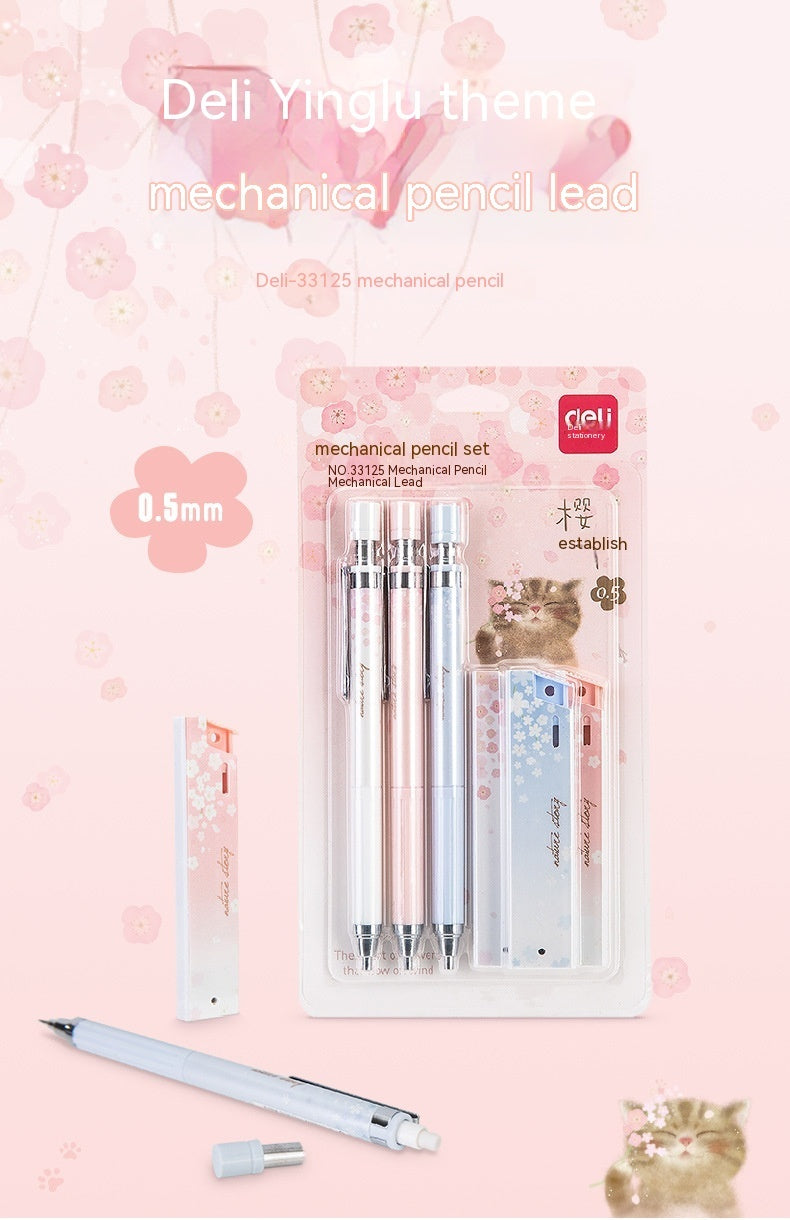 Cartoon Automatic Pencil Set – 0.5mm Fine Point Mechanical Pencils