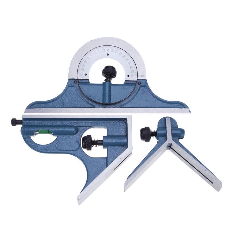 4pcs Ruler Set 180 Degree Protractor Combination Square Prot