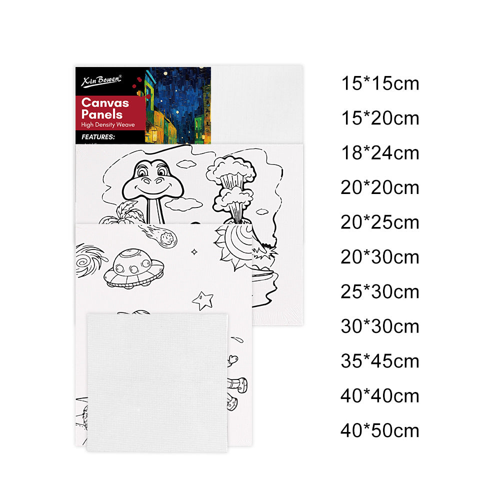 Kids DIY Drawing Canvas – Cotton White Painting Board for Creative Art
