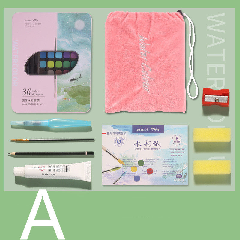 Solid Watercolor Paint Set – Professional Sketch & Painting Kit