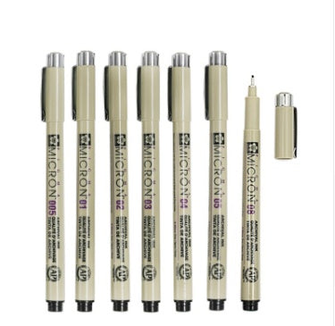 pack of 7 Sakura Pigma Micron needle for sketch pen assorted styles