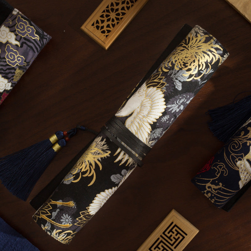 Koi Watercolor Brush Pen Case – Portable Artist Pencil Bag