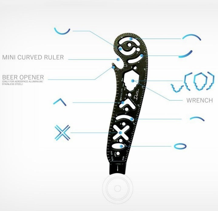 Multi-Function Drawing Ruler Set – Creative Pattern Compass & Measuring Tool