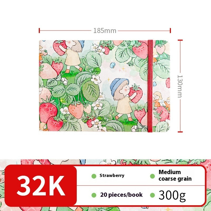 Feiluniao Watercolor Notebook – Handmade Fabric Mini Sketchbook for Watercolor, Character Sketching, Graffiti & Travel Drawing