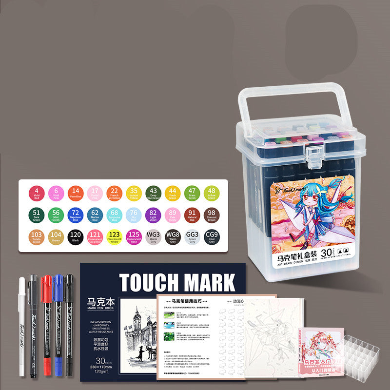 Marker pen set student drawing pen double-headed color pen