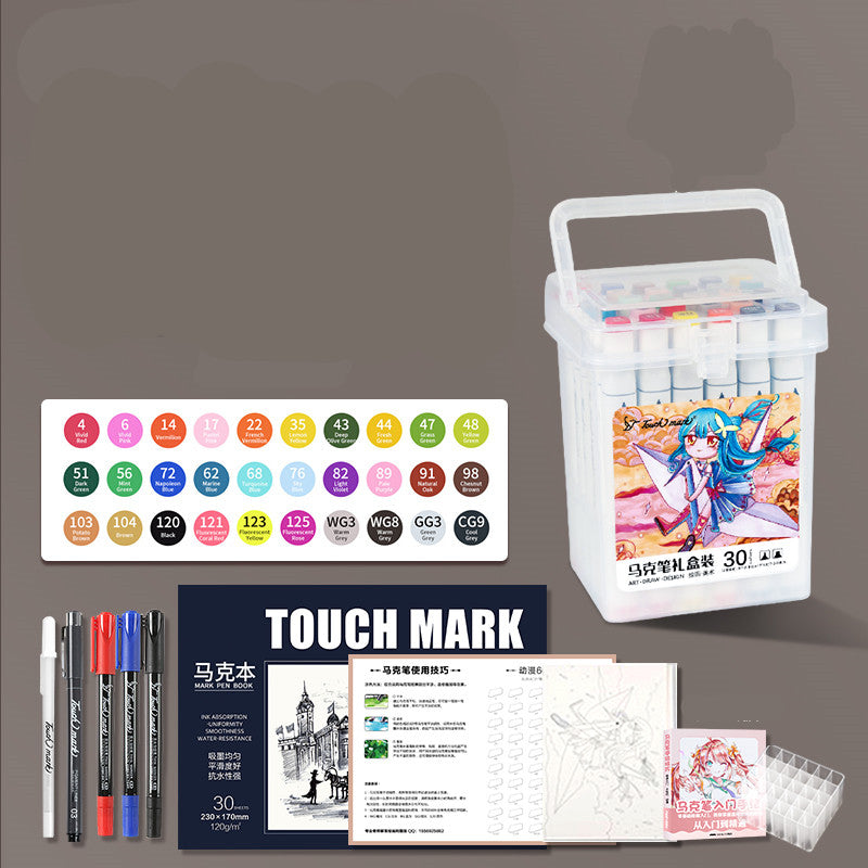 Marker pen set student drawing pen double-headed color pen