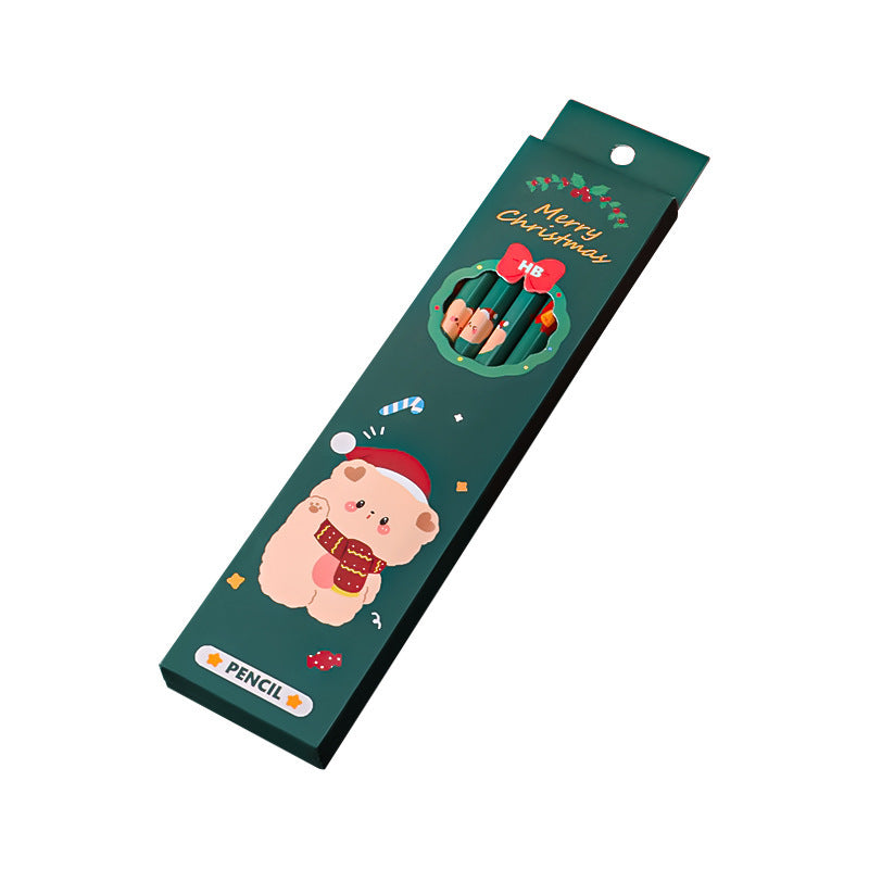 Christmas Cartoon Pencil Case – Sketch Pencil Set for Children