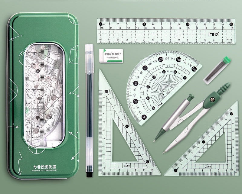 Student Exam Compasses Ruler Set