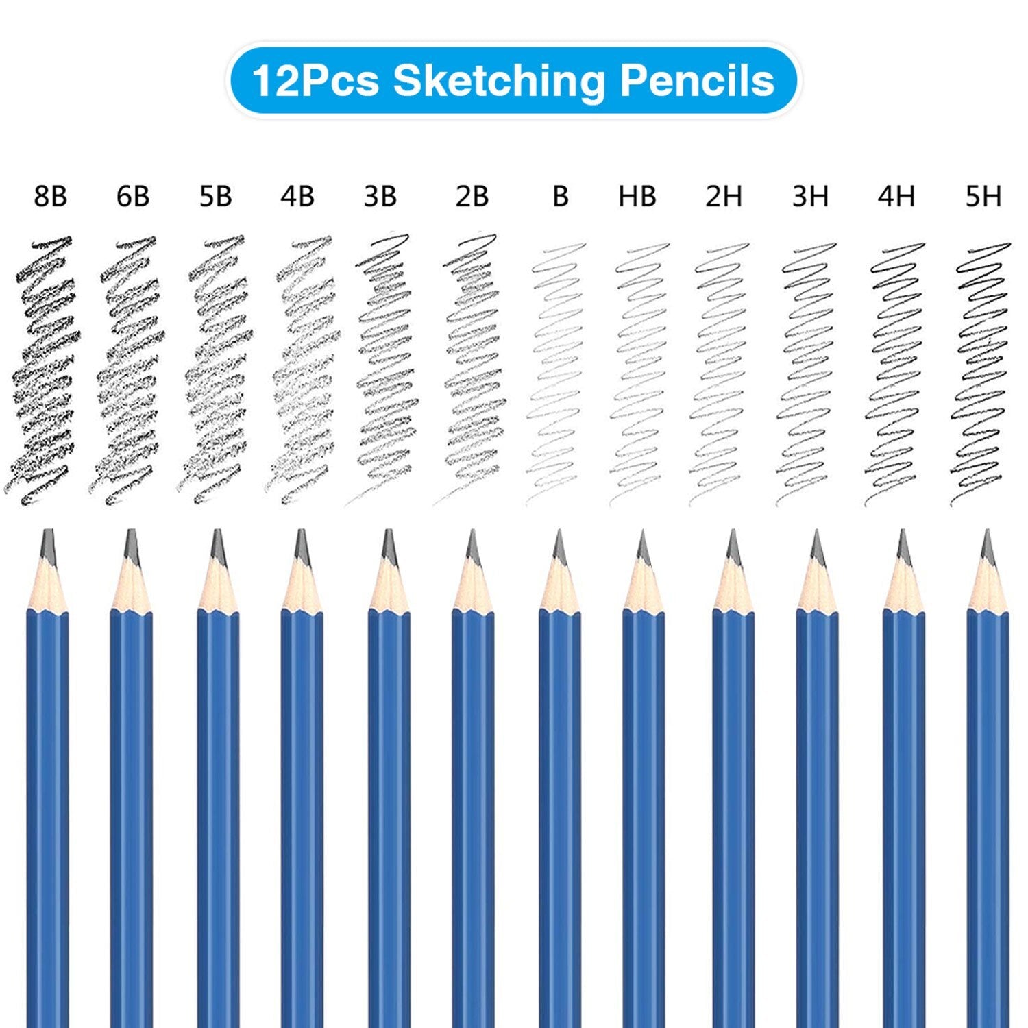 72-Piece Art Pencil & Charcoal Set – Complete Sketching & Painting Kit