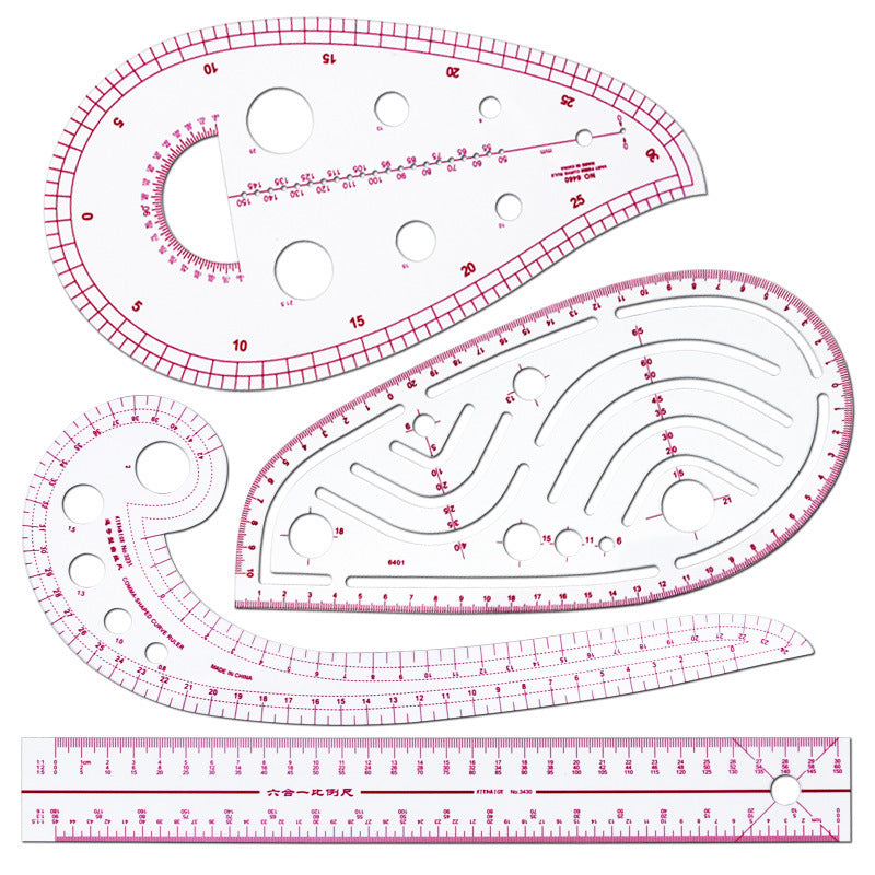 Multi Functional Clothing Ruler Set 4 Pieces
