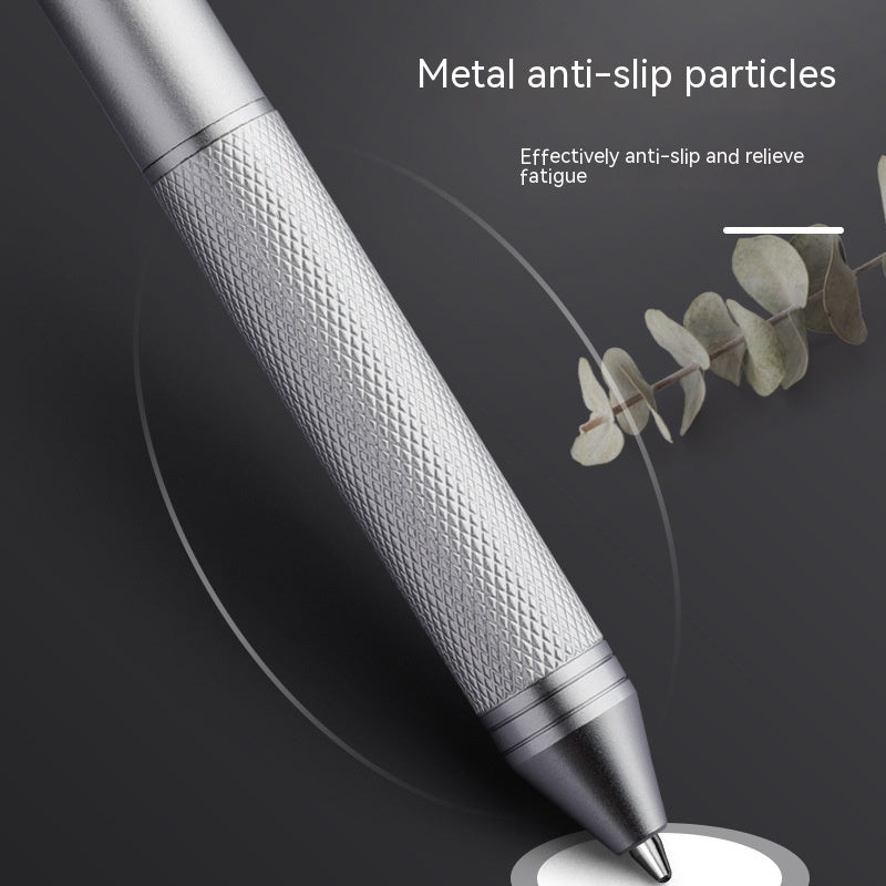 4-in-1 Gravity Induction Metal Pen – Multifunction Gel & Ballpoint Press Pen for Writing and Office Use