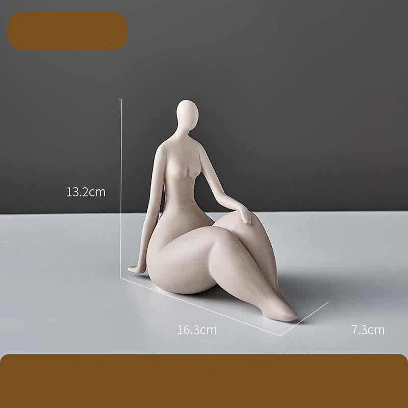 Abstract Curvy Woman Art Decor – Modern Fashion Wall Sculpture