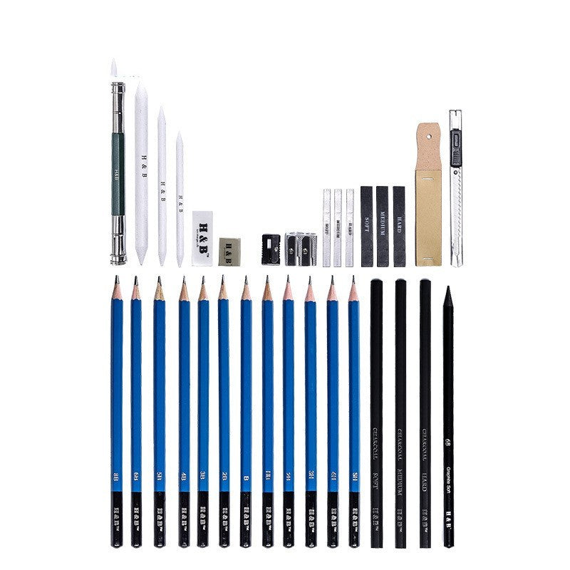 32-Piece Professional Drawing & Sketch Pencil Kit – Graphite Art Set for Artists & Students