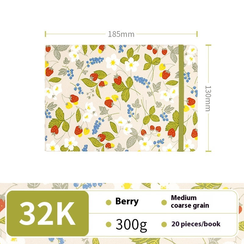 Feiluniao Watercolor Notebook – Handmade Fabric Mini Sketchbook for Watercolor, Character Sketching, Graffiti & Travel Drawing