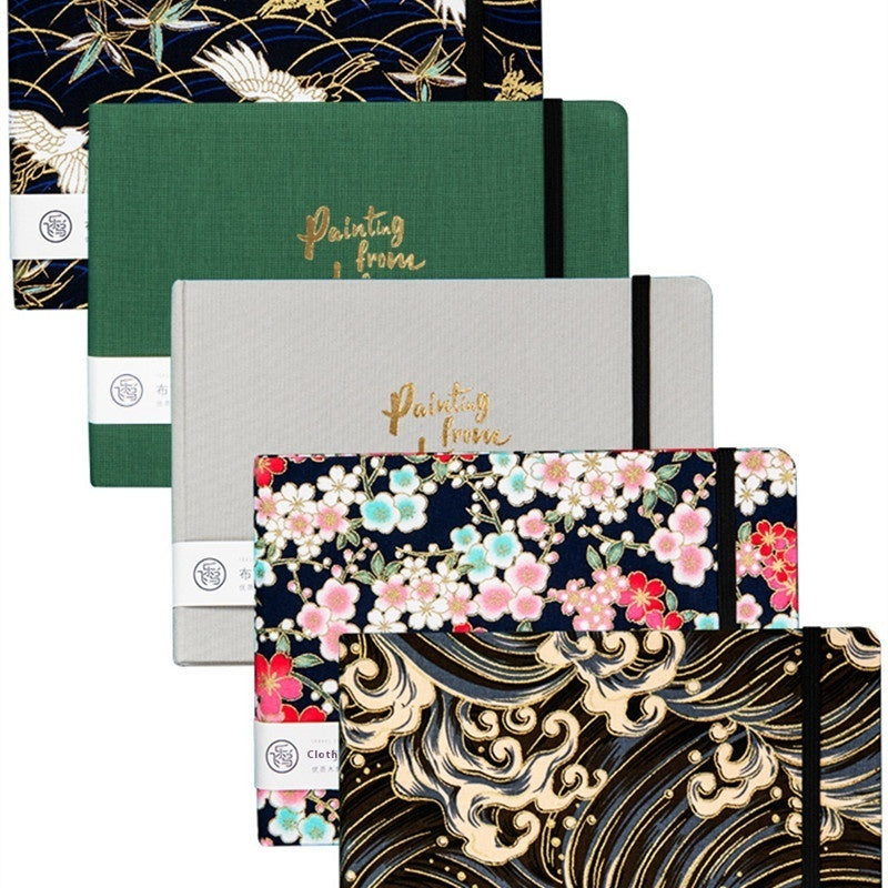 Feiluniao Watercolor Notebook – Handmade Fabric Mini Sketchbook for Watercolor, Character Sketching, Graffiti & Travel Drawing