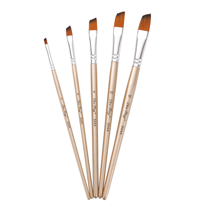 5-Piece Watercolor & Oil Brush Set – Multifunctional Nylon Art Brushes
