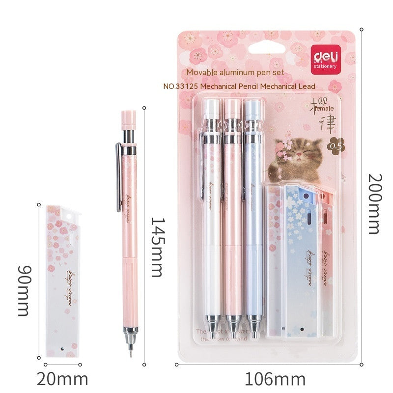 Cartoon Automatic Pencil Set – 0.5mm Fine Point Mechanical Pencils