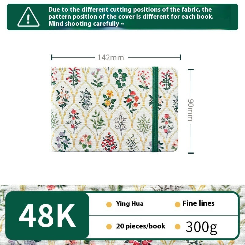 Feiluniao Watercolor Notebook – Handmade Fabric Mini Sketchbook for Watercolor, Character Sketching, Graffiti & Travel Drawing